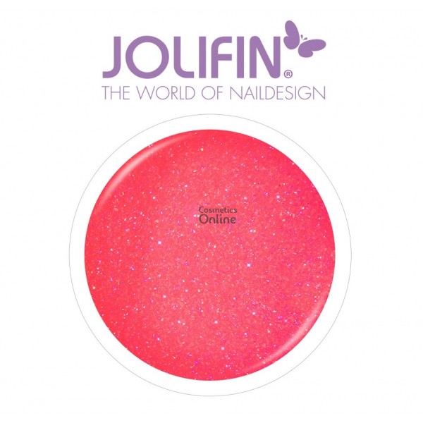 Gel UV Jolifin cu sclipici Pink Coral Glitter 5 ml